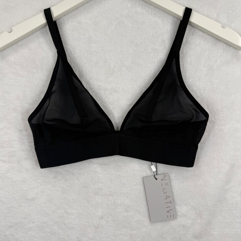 Negative Underwear Sieve Triangle Bralette Black Mesh Size 1 Small NK-100-01M-1